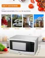 COMMERCIAL CHEF Cu. Ft. Countertop Microwave with Digital Display Microwave & 10 Power Levels