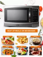 COMMERCIAL CHEF 1.3 Cu. Ft. Countertop Stainless Steel Microwave with Digital Display & 10 Power Levels