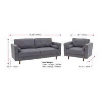 Mulberry 2-pc. Cushioned Seating Set