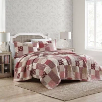 Laura Ashley Celi Patchwork Reversible Quilt Set