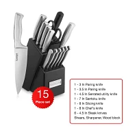 Cuisinart® Classic Stainless Steel 15-pc. Knife Block Set