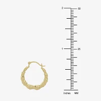 14K Gold 16mm Round Hoop Earrings