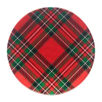 Certified International Christmas Plaid 6-pc. Melamine Salad Plate