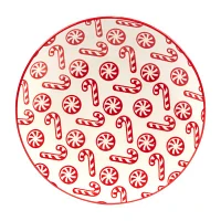 Certified International Peppermint Candy 6-pc. Porcelain Appetizer Plate