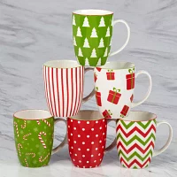 Certified International Holiday Fun 6-pc. Coffee Mug