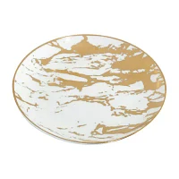 Certified International Matrix Gold 6-pc. Porcelain Appetizer Plate