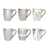 Certified International Matrix Silver 6-pc. Coffee Mug