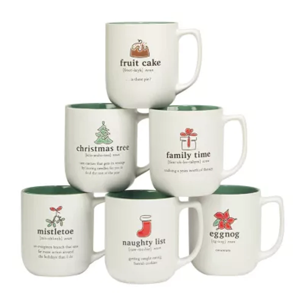 Certified International Christmas Fun 6-pc. Coffee Mug