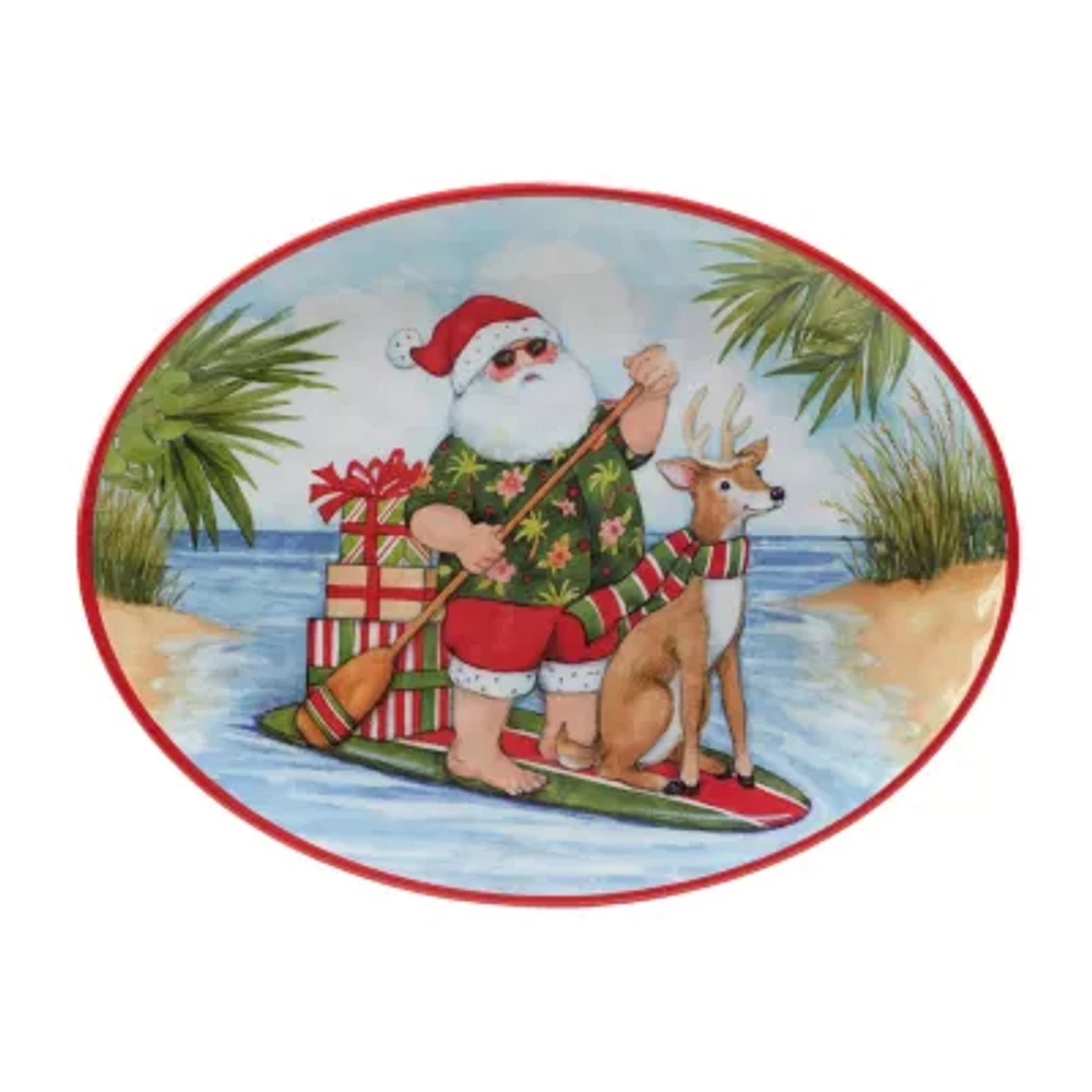 Certified International Santa's Wish Melamine Serving Platter