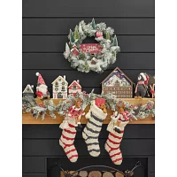 North Pole Trading Co. Village Indoor Christmas Wreath