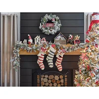 North Pole Trading Co. Village Indoor Christmas Wreath