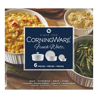 CorningWare French White 6-pc. Bakeware Set