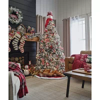 North Pole Trading Co. Santa Lodge Large Skis Tabletop Decor