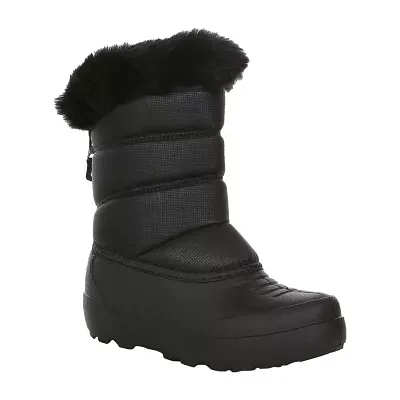 Northside Little & Big  Girls Ava Faux Fur Trim Insulated Flat Heel Snow Boots