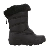 Northside Little & Big  Girls Ava Faux Fur Trim Insulated Flat Heel Snow Boots