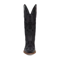 Dingo Womens Love Bug Leather Stacked Heel Cowboy Boots