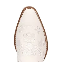Dingo Womens Love Bug Leather Stacked Heel Cowboy Boots