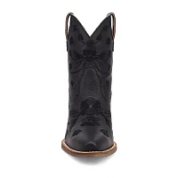 Dingo Womens Sweetheart Leatherie Stacked Heel Cowboy Boots