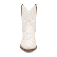 Dingo Womens Sweetheart Leatherie Stacked Heel Cowboy Boots