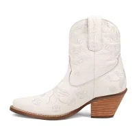 Dingo Womens Sweetheart Leatherie Stacked Heel Cowboy Boots