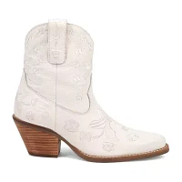 Dingo Womens Sweetheart Leatherie Stacked Heel Cowboy Boots