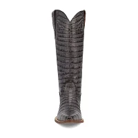 Dingo Womens Ozzie Leather Stacked Heel Cowboy Boots