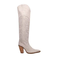 Dingo Womens Primadonna Suede Stacked Heel Cowboy Boots