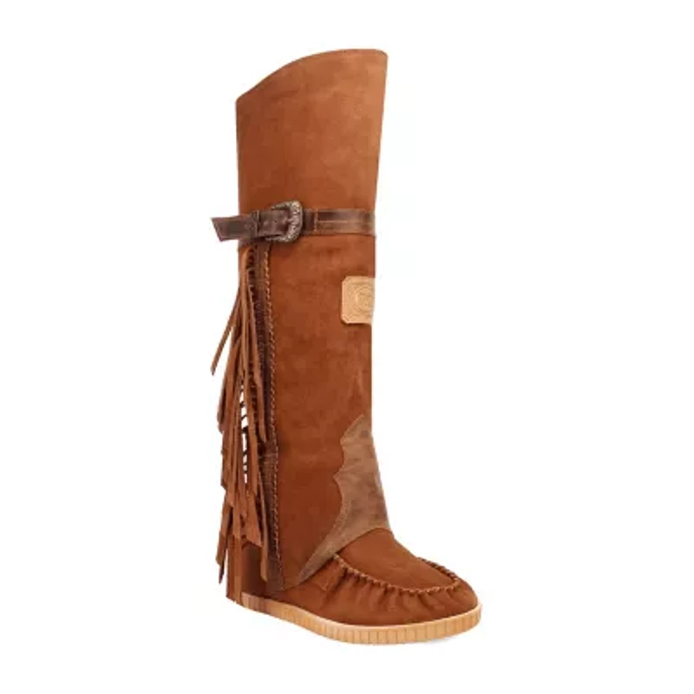 Dingo Womens Lakota Leather Wedge Heel Cowboy Boots
