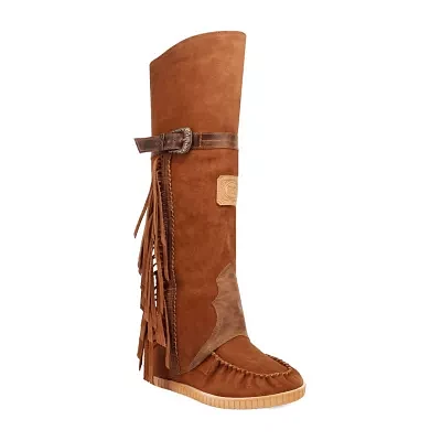 Dingo Womens Lakota Leather Wedge Heel Cowboy Boots