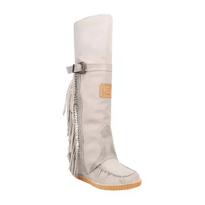 Dingo Womens Lakota Leather Wedge Heel Cowboy Boots
