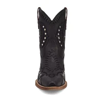 Dingo Womens Precious Leatherie Stacked Heel Cowboy Boots