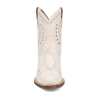 Dingo Womens Precious Leatherie Stacked Heel Cowboy Boots