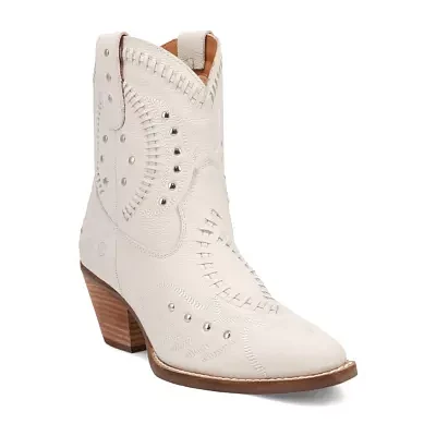 Dingo Womens Precious Leatherie Stacked Heel Cowboy Boots