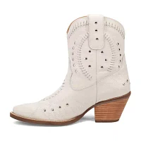 Dingo Womens Precious Leatherie Stacked Heel Cowboy Boots