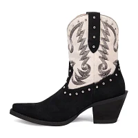 Dingo Womens Rodeo Queen Leather Stacked Heel Cowboy Boots