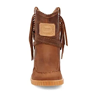 Dingo Womens Montauk Leather Wedge Heel Cowboy Boots