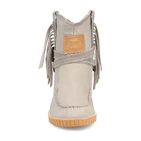 Dingo Womens Montauk Leather Wedge Heel Cowboy Boots