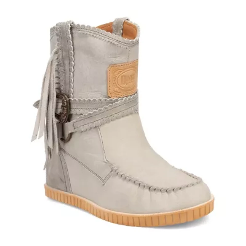 Dingo Womens Montauk Leather Wedge Heel Cowboy Boots