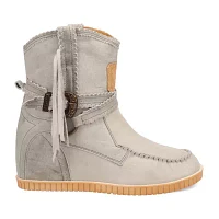 Dingo Womens Montauk Leather Wedge Heel Cowboy Boots