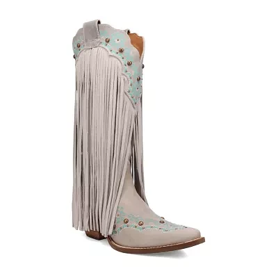 Dingo Womens Tequila Sunrise Suede Stacked Heel Cowboy Boots