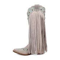 Dingo Womens Tequila Sunrise Suede Stacked Heel Cowboy Boots