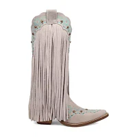 Dingo Womens Tequila Sunrise Suede Stacked Heel Cowboy Boots