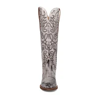 Dingo Womens Faded Love Leather Stacked Heel Cowboy Boots