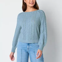 Frye and Co. Womens Crew Neck Long Sleeve Pullover Sweater