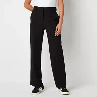 by&by-Juniors Womens Relaxed Fit Wide Leg Trouser
