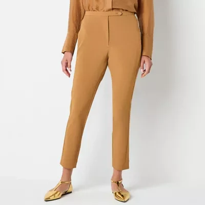 Worthington Womens Mid Rise Slim Fit Ankle Pant