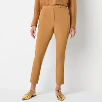 Worthington Womens Mid Rise Slim Fit Ankle Pant