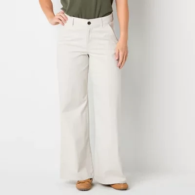 St. John's Bay Womens Regular Fit Wide Leg Trouser