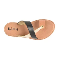 Korks Womens Catarina Toe Ring Strap Flat Sandals