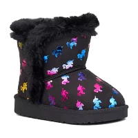 Olivia Miller Toddler Girls Unicorn Slipper Flat Heel Winter Boots